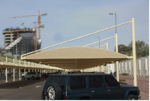 PARKING SHADES TENTS CANOPIES FENCE BARIRRERS